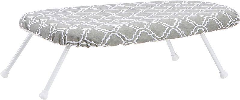 Photo 1 of Amazon Basics Tabletop Ironing Board with Folding Legs - Trellis Removable Cover
