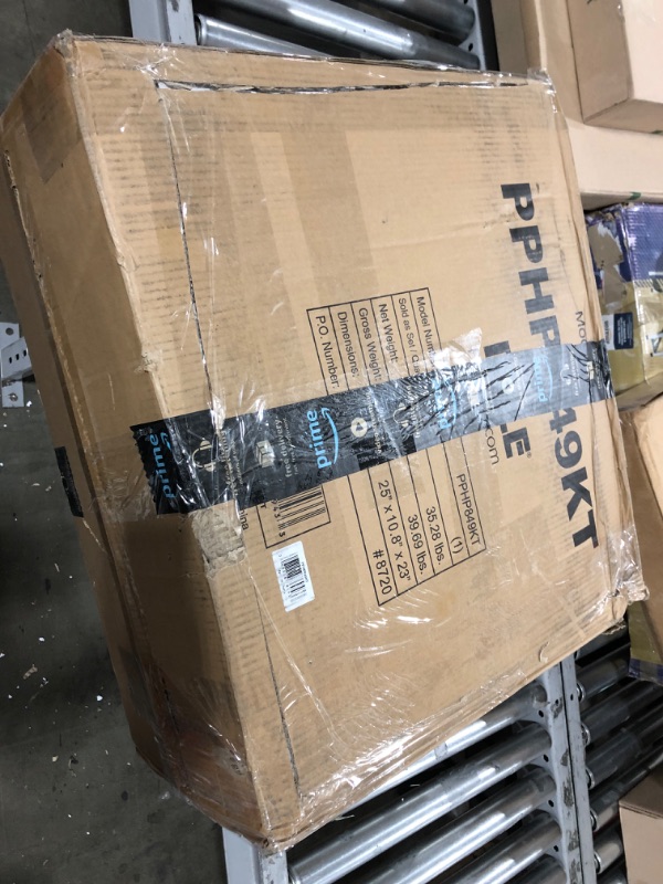 Photo 1 of Powered PA Speaker System Active & Passive Bluetooth Loudspeakers Kit with 8 Inch Speakers, Wired Microphone, MP3/USB/SD/AUX Readers, Speaker Stands,Remote Control - Pyle PPHP849KT Black 8 in 2 Speaker Loudspeakers Kit