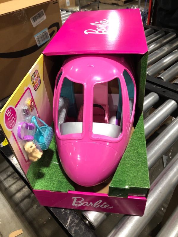 Photo 3 of Barbie Dreamplane Airplane Toys Playset with 15+ Accessories Including Puppy, Snack Cart, Reclining Seats and More Standard