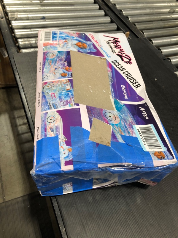Photo 1 of MERMAZE MERMAIDZ™ Ocean Cruiser Convertible Car with Color Change Decals, Glitter-Filled Walls, Rolling Wheels, Working Seat Belts, Steering Wheel, Fits 2 Dolls
