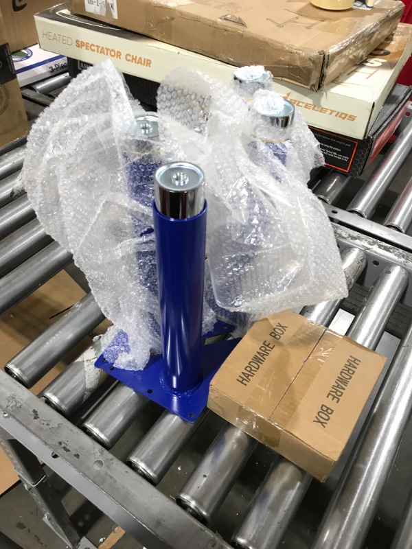 Photo 1 of (BLUE) Classroom Activity Table Leg s- Pack of 4 - Adjustable Height Tubular Legs for Students of All Ages
