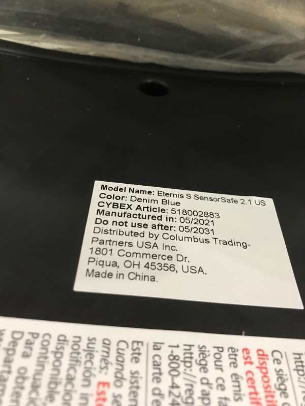 Photo 1 of Cybex Standard Eternis S All-in-One Car Seat with SensorSafe, Denim Blue