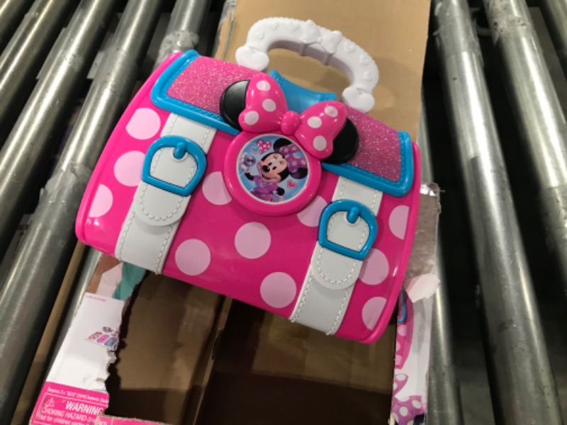 Photo 2 of Disney Junior’s Minnie Bow-Care Doctor Bag Set & Minnie Bow-Tique Why Hello! Cell Phone