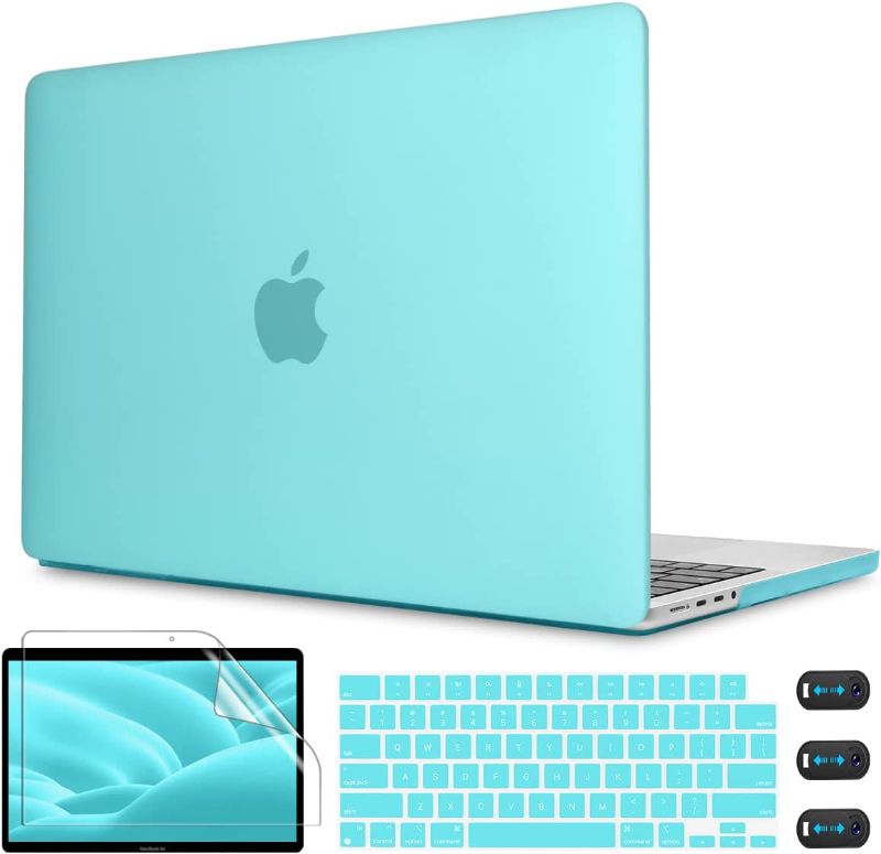 Photo 1 of CISSOOK Turquoise Cover for MacBook Pro 14 Case 2021 Release A2442 M1 Pro/Max Chip, Hard Shell Case with Keyboard Cover Screen Protector for MacBook Pro 14 Inch Model A2442 with Touch ID - Turquoise 