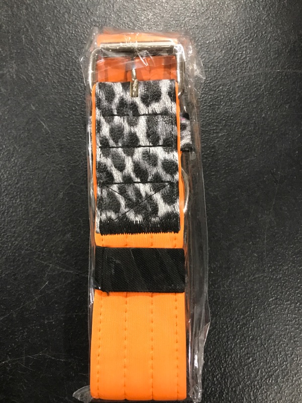 Photo 1 of 2.0" Combat Dog Collar, Fashion Leopard Leather, Stainless Steel D Loop and Eyelets, Soft Quick-Drying Neoprene Lining, Comfortable Adjustable Tactical Collar (M: 20-23", Grey Leopard Print) M: 20-23" Grey Leopard Print
