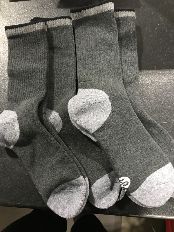 Photo 1 of 4 pack Celersport wool socks for men in dark grey in large