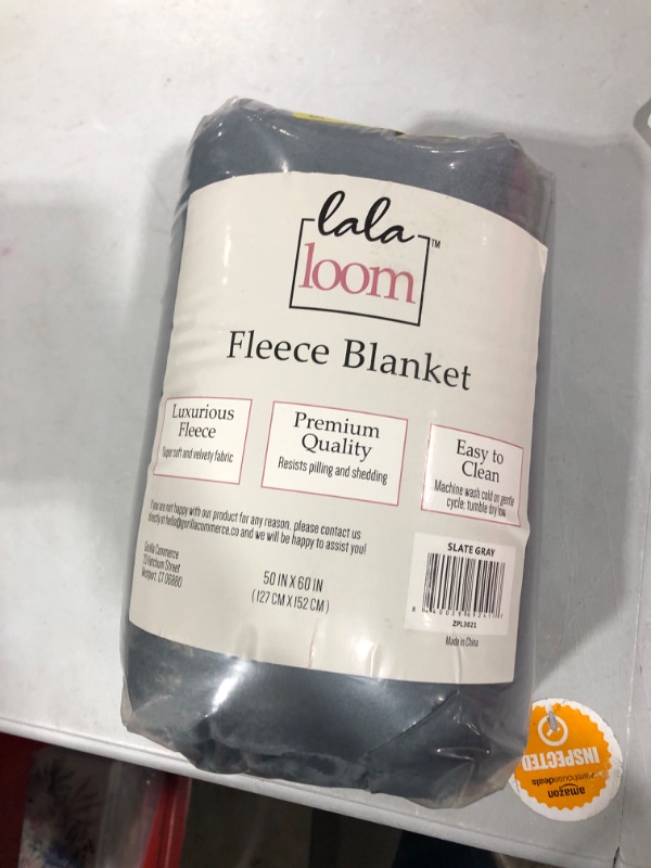 Photo 1 of 50 X 60 FLEECE BLANKET GREY 