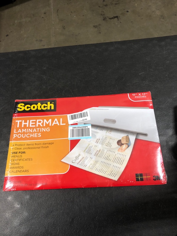 Photo 2 of Scotch Thermal Laminating Pouches, 11.45 x 17.48-Inches, 25-Pouches (TP3856-25)