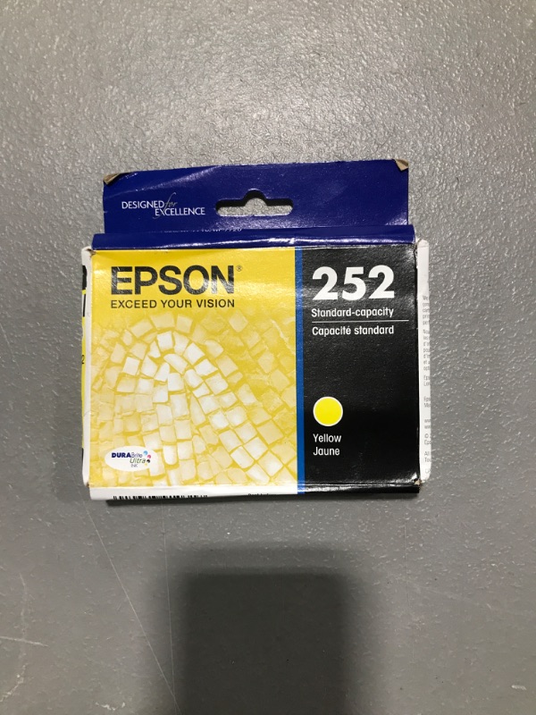 Photo 1 of EPSON T252 DURABrite Ultra Ink Standard Capacity Yellow Cartridge (T252420-S) for select Epson WorkForce Printers