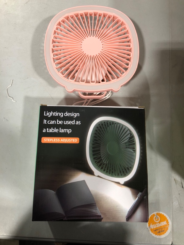 Photo 1 of Table lamp and desktop fan 