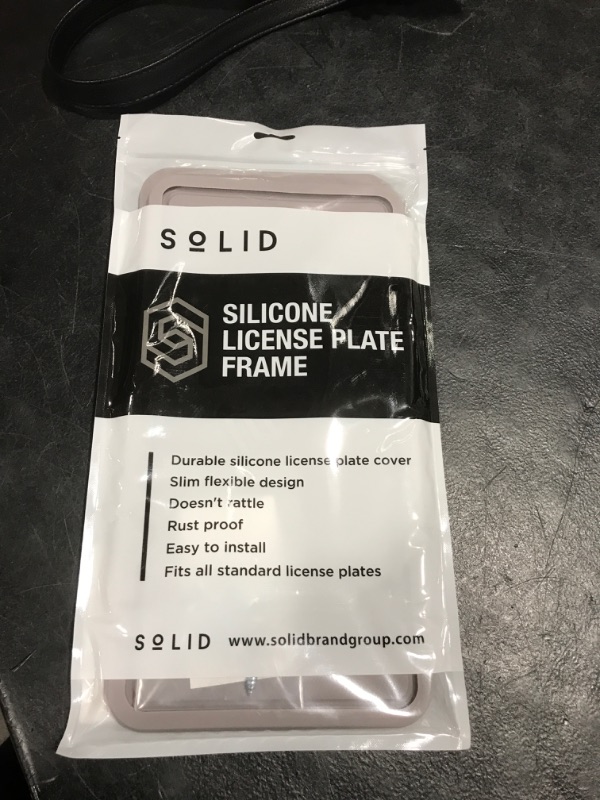 Photo 1 of Silicone License Plate Frame Covers 2 Pack- Front and Back Car Plate Bracket Holders. Rust-Proof, Rattle-Proof, Weather-Proof (Grey)
