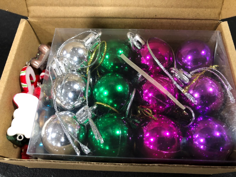 Photo 2 of 54 Pieces Mini Christmas Ornaments, Bulk Small Miniatures Christmas Tree Ornaments, Christmas Balls Santa Snowman Hanging Decorations for Christmas Tree Wreath DIY Crafts Home Accessories() https://a.co/d/0ETUG06