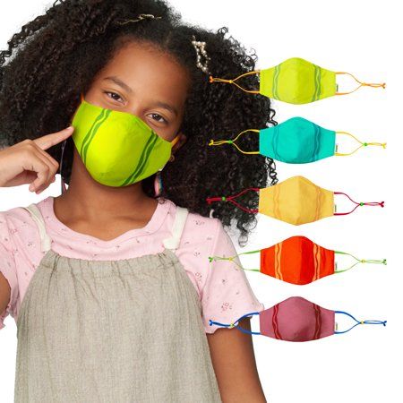 Photo 1 of Crayola™ Teacher/Adult Reusable Cloth Face Mask Set Crayola™ Stripe Back to School Supplies
