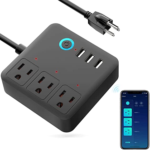 Photo 1 of Smart Plug Power Strip, WiFi Surge Protector Work with Alexa Google Home, Smart Outlets with 3 USB 3 Charging Port, Multi-Plug Extender for Home Office Cruise Ship Travel, 10A
