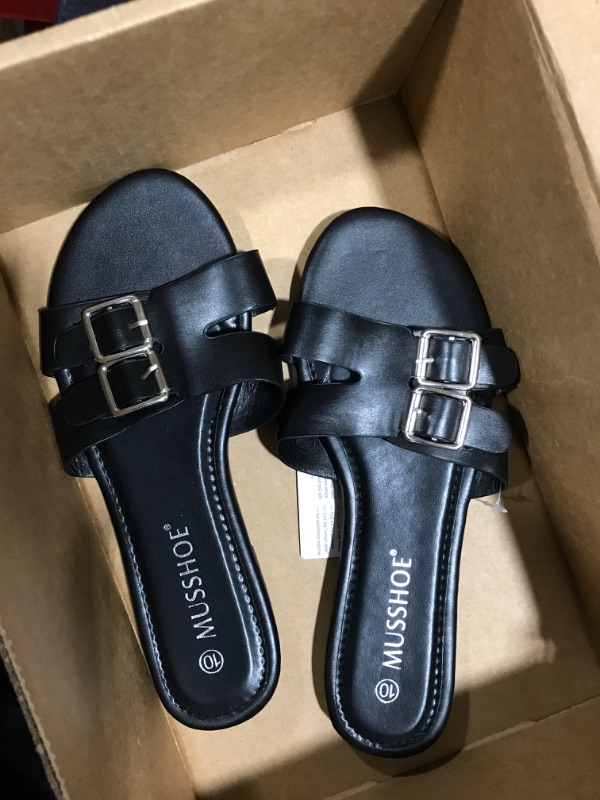 Photo 1 of BLACK SANDALS SIZE 10