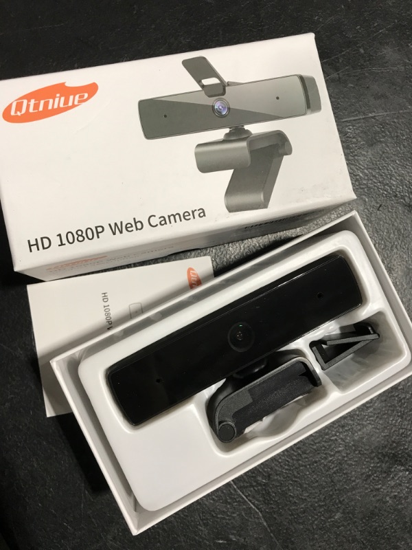 Photo 2 of Qtniue Webcam with Microphone and Privacy Cover, FHD Webcam 1080p, Desktop or Laptop and Smart TV USB Camera for Video Calling, Stereo Streaming and Online Classes 30FPS