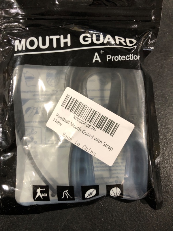 Photo 2 of 2pcs Football Mouth Guard with Strap, Soft Youth Mouth Guard Sports Football Mouth Guard, Professional Sports Mouthpiece Boxing Mouthguard for Basketball, Hockey, Lacrosse, MMA, Adult & Youth https://a.co/d/bcoSxLt