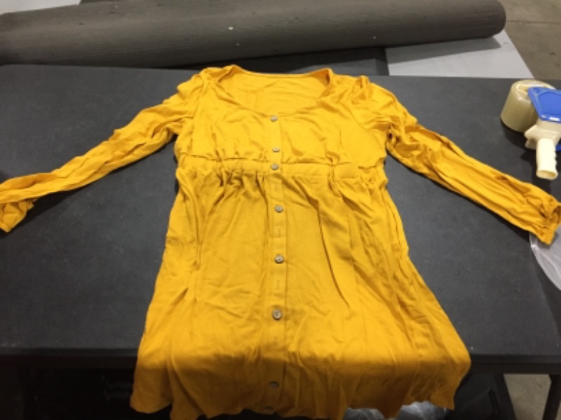 Photo 1 of Blencot Women's Button Down Yellow Dress/ XL