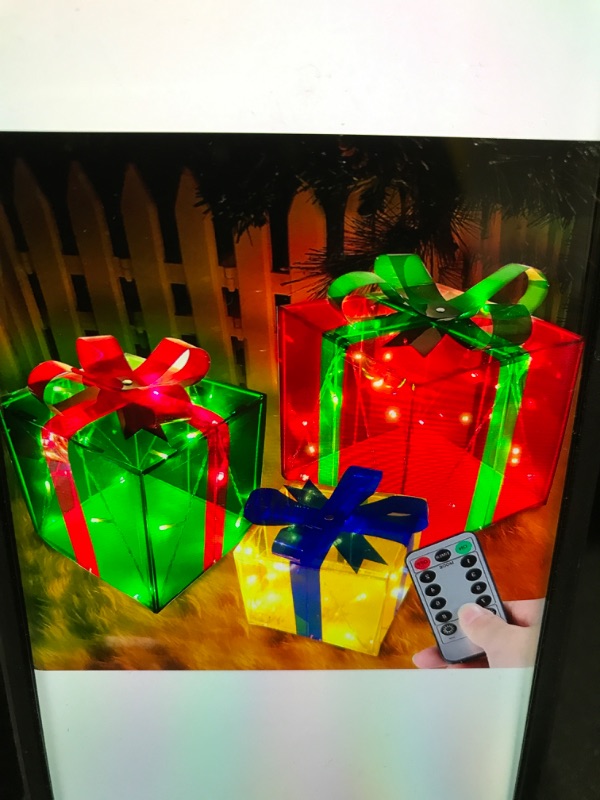 Photo 1 of 3 PACK CHRISTMAS LIGHTED GIFTED BOXES DECORATION 