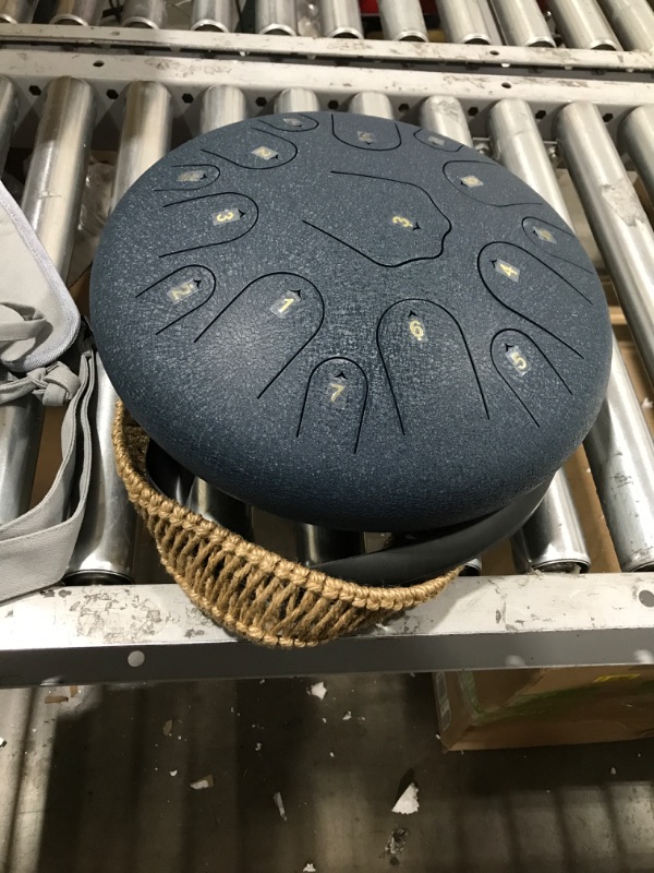 Photo 1 of ChunFeng Steel Tongue Drum 14 Inches 15 Notes Balmy Drum Hand Pan Drum,C Major ,Gift For All Ages ,Pure Sound Quality ,With Drum Mallets ,Carry Bag, Palm Set, Sheet Music