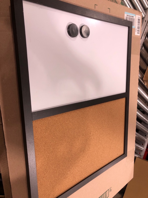 Photo 2 of Board Dudes 18" x 22" Magnetic Dry Erase/Cork Combo Board (CYH10)