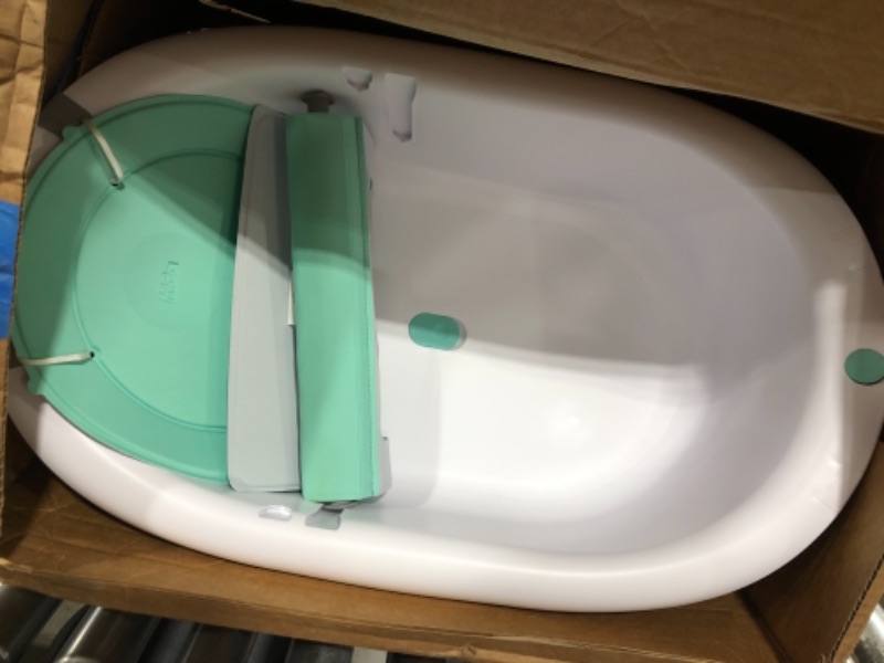 Photo 2 of 4-in-1 Grow-with-Me Bath Tub by Frida Baby Transforms Infant Bathtub to Toddler Bath Seat with Backrest for Assisted Sitting in Tub