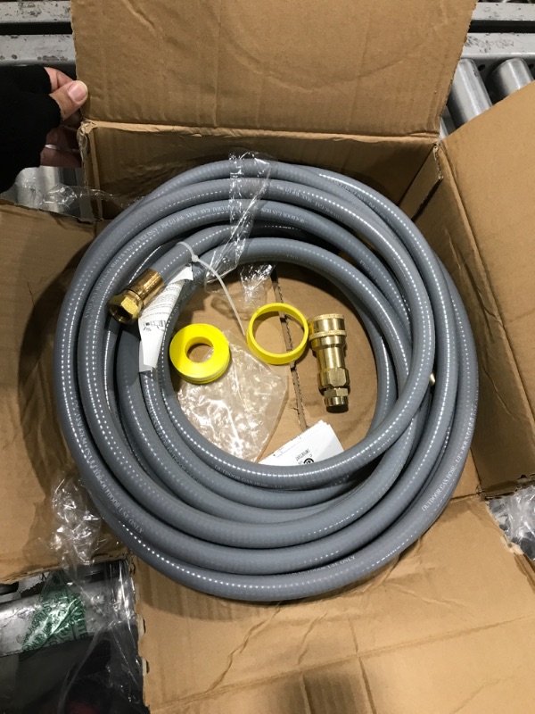 Photo 2 of 36 Feet 1/2-Inch Natural Gas Hose with Quick Connect Fitting for BBQ, Grill, Pizza Oven, Patio Heater and More NG Appliance, Propane to Natural Gas Conversion Kit - CSA Certified
