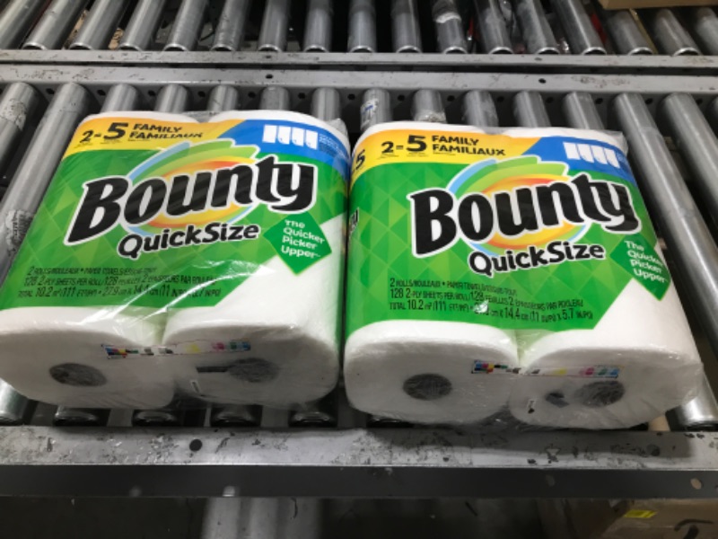 Photo 1 of BOUNTY QUICK SIZE 2 ROLLS EACH (2 PACK)