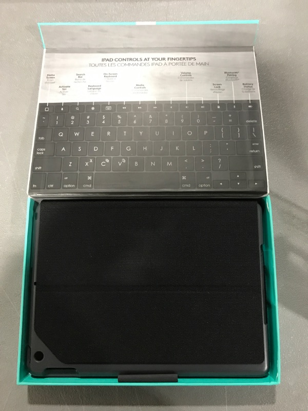 Photo 2 of Logitech Slim Combo Case with Detachable Backlit Bluetooth Keyboard for iPad (5th & 6th Generation), Black