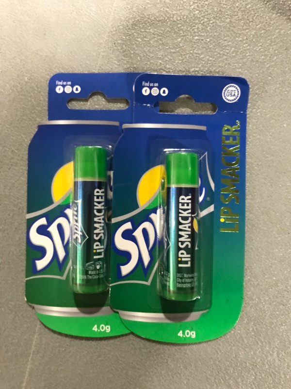 Photo 2 of 2 Pack- Lip Smacker Sprite Flavored Lip Balm Matte Clear, Soda Flavored, Coke Flavor Collection Sprite 1 Count (Pack of 1)