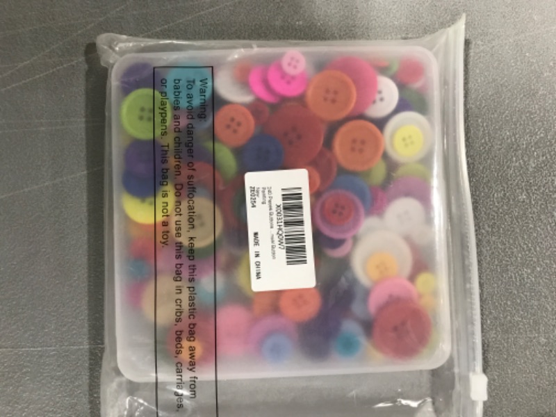 Photo 2 of 240 Pieces Resin Sewing Buttons 4 Holes Resin Buttons Flatback Assorted Buttons Multi Size Buttons Large Round Buttons with Box for Sewing Scrapbooking DIY Crafts Painting (Multiple Color)