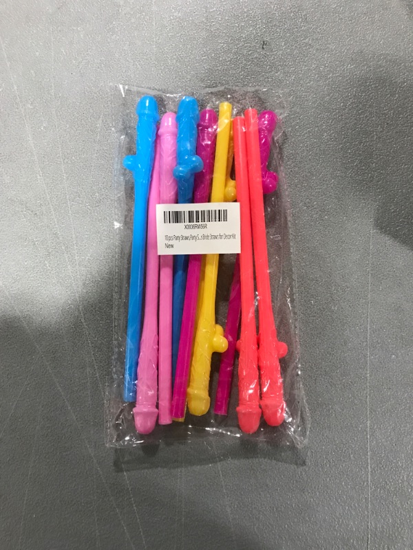 Photo 2 of 10Pcs Crazy Straws, Party Supplies Decorations Straws for Decor Kit