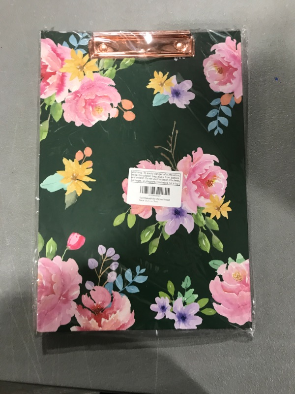 Photo 1 of Glitter Rose Floral Clipboard Folio with Lined Floral Notepad 13 X 9.25 Floral Fold-able Clipboard Office School Home Supply Style B