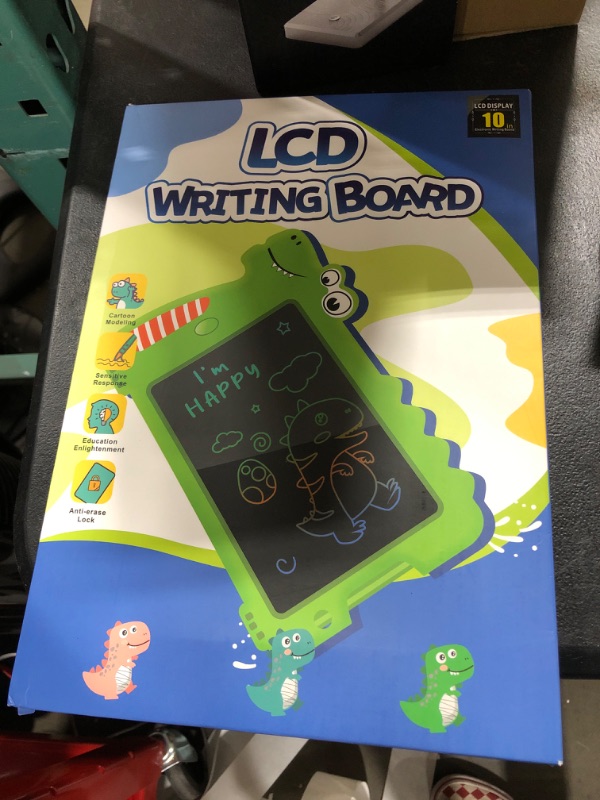 Photo 2 of LCD Writing Tablet, 10 Inch Colorful Doodle Board Drawing Board, Electronic Erasable Reusable LCD Writing Tablet for Kids, Educational Christmas Kids Toys Gifts for 3-7 Years Old Boys Girls?Blue? blue widthwise