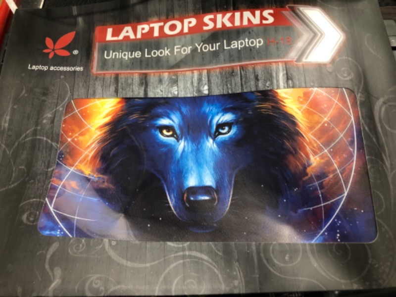 Photo 2 of Laptop Skin Sticker Decal,12" 13" 13.3" 14" 15" 15.4" 15.6" Laptop Skin Sticker Protector Cover for Toshiba Hp Samsung Dell Apple Acer Leonovo Sony Asus Laptop Notebook (Cool Wolf)