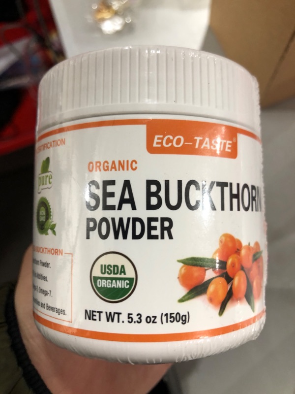 Photo 2 of ECO-TASTE Sea Buckthorn Powder, 5.3oz(150g), 100% Pure, Vegan Friendly, No Additives, Non-GMO