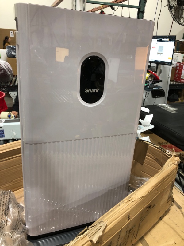 Photo 1 of  Shark HE601 Air Purifier 6 True HEPA Cleans up to 1200 Sq. Ft., Captures 99.98% of Particles, dust, allergens, Smoke, 0.1–0.2 microns, Advanced Odor Lock, Quiet, 6 Fan, White 