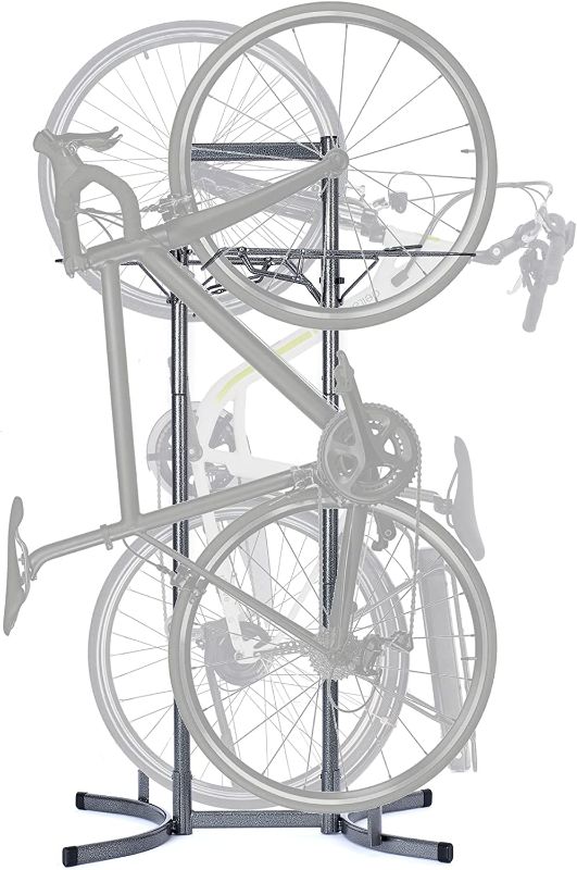Photo 1 of  Bike Rack for Garage & Home by Delta Cycle - No Drilling Required - Fully Adjustable Gravity Storage Rack for Any Style Bicycle - Freestanding Vertical Rack 