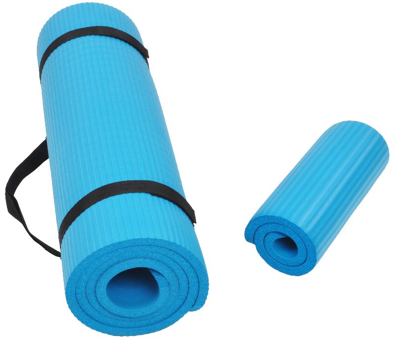 Photo 1 of  BalanceFrom + All-Purpose 1/2-in. Extra Thick High Density Anti-Tear Exercise Yoga Mat and Knee Pad with Carrying Strap 