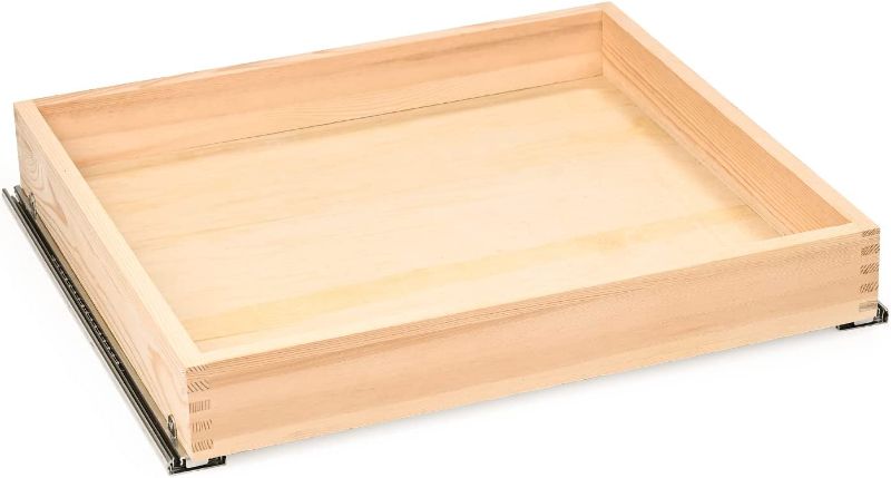 Photo 1 of Mulush Pull Out Cabinet Drawer Organizer Tray, Slide Out Wood Cabinet Kitchen Storage Shelves, 20”W x 21”D, Requires At Least 21.5” Cabinet Opening
