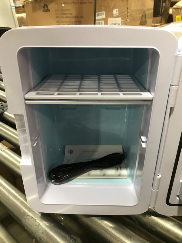 Photo 1 of Firares Rapid Cooling 10 Liter/12 Can Mini Fridge for Bedroom, Protable Skincare Fridge for Makeup, Foods, Medications, Breast Milk, Mini Refrigerator for Office and Car Cooler and Warmer (White)
