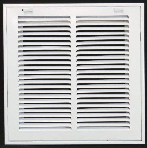 Photo 1 of 14" X 8" Return Air Filter Grille - Filter Included - Easy Plastic Tabs for Removable Face/Door - HVAC Vent Duct Cover - White [Outer Dimensions: 15.75w X 9.75h]
