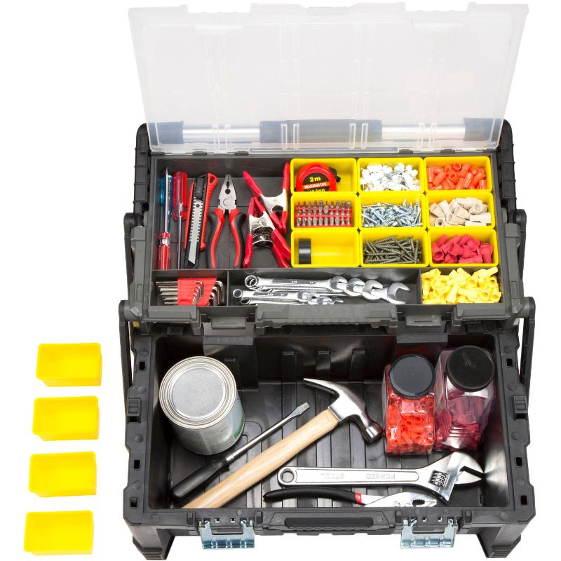 Photo 1 of  Stalwart 75-MJ5051B 22 in. Parts & Crafts Tiered Storage Tool Box 