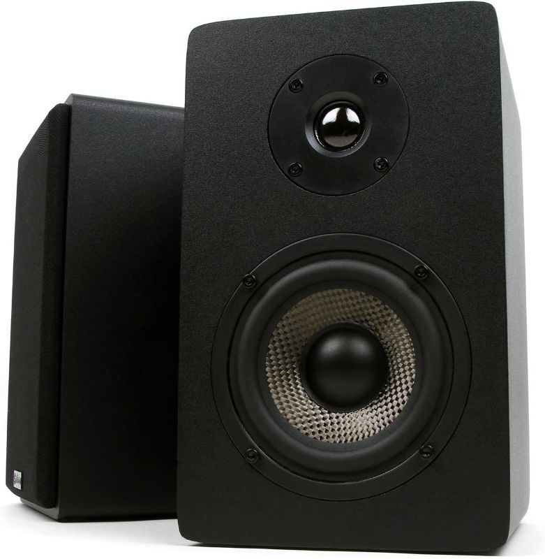 Photo 1 of  Micca MB42X Advanced Bookshelf Speakers for Home Theater Surround Sound, Stereo, and Passive Near Field Monitor, 2-Way (Black, Pair) 