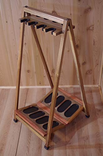 Photo 1 of  Old Cedar Outfitters Lacquered Real Hard Wood 8 Capacity Folding Rifle and Gun Rack 