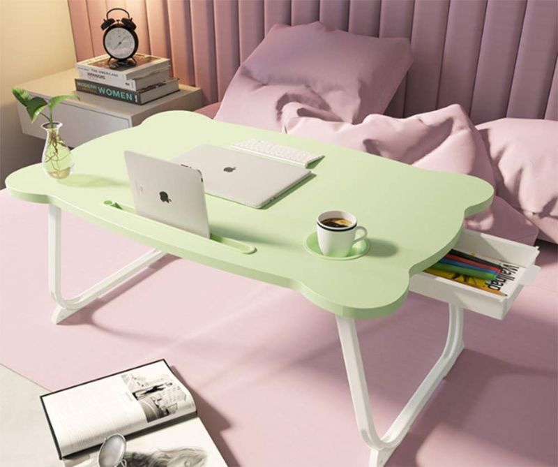 Photo 1 of Laptop Bed Desk,Bed Tray Table with 4 USB Port, Computer Laptop Stand for Port/Cup Holder/Storage Drawer,for Bed /Couch /Sofa Working, Reading (Green)