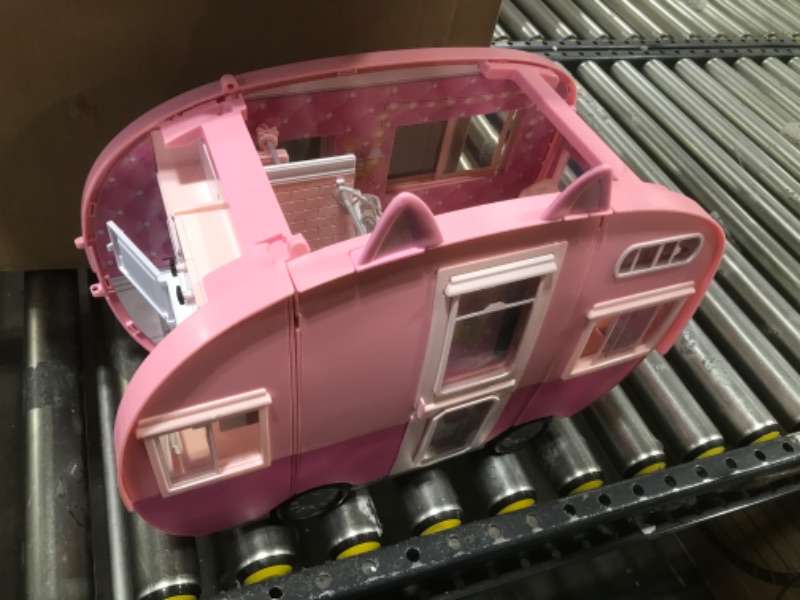 Photo 3 of  Na Na Na Surprise Kitty-Cat Camper Playset, Pink Toy Car Vehicle for Fashion Dolls with Cat Ears & Tail, Opens to 3 Feet Wide for 360 Play, 7 Play Areas, Accessories, Gift for Kids Ages 5 6 7 8+ Years 