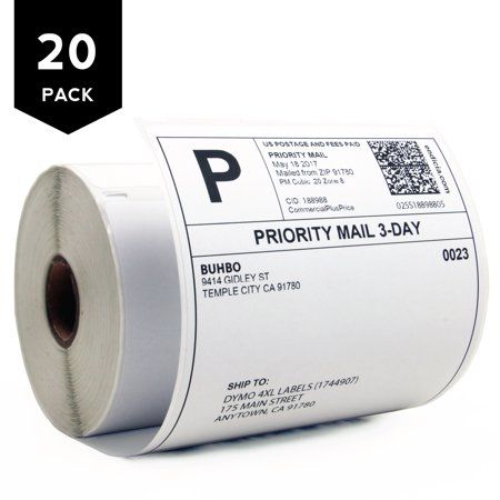 Photo 1 of  DYMO 4XL Compatible 4 X 6 Shipping Label 1744907 White (20 Pack / 220 Labels per Roll) 