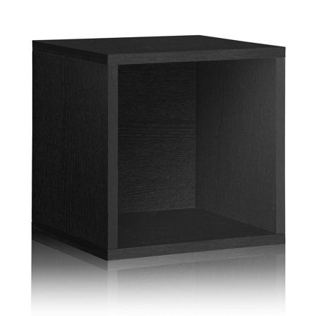 Photo 1 of  Way Basics Vintage Vinyl Storage Blox Cube Turntable Stand Organizer Shelf - Fits 65-70 LP Records Black 