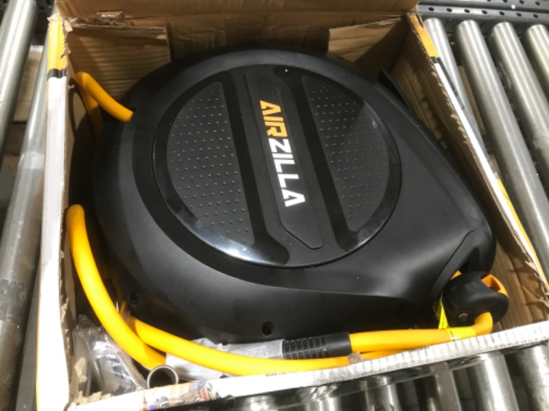 Photo 2 of  AIRZILLA Retractable Air hose reel 3/8" Inch x 50 ft Flex Hybrid Air Hose, Air compressor Hose Reel with 6 ft Lead in, Quick Connect, Mounted 180° Swivel, 300PSI 